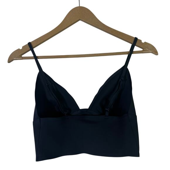 Free People Longline Neo Bralette Womens S Black Stretch Seamless Minimalist - Picture 3 of 4